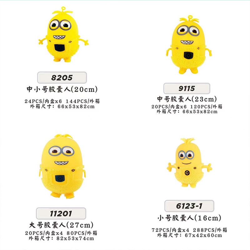 Minion kẻ cắp mặt trăng cao su co dãn siêu dẻo phát sáng, minion slime massa tay cực thích size cực lớn