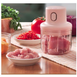 Máy Xay Thịt, Tỏi, Ớt Mini Pink Bunny Không Dây
