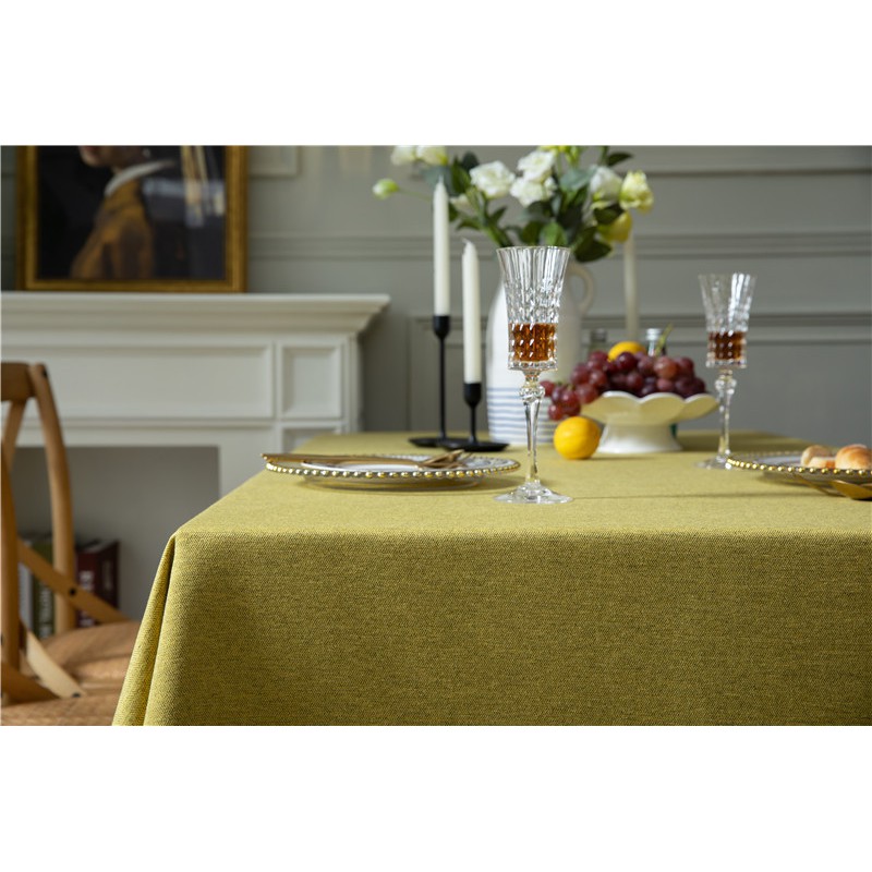 Khăn trải bàn vải bố size lớn 2.8m KB005 Pink Xinh Decor khăn bàn canvas decor nhà đẹp màu vàng
