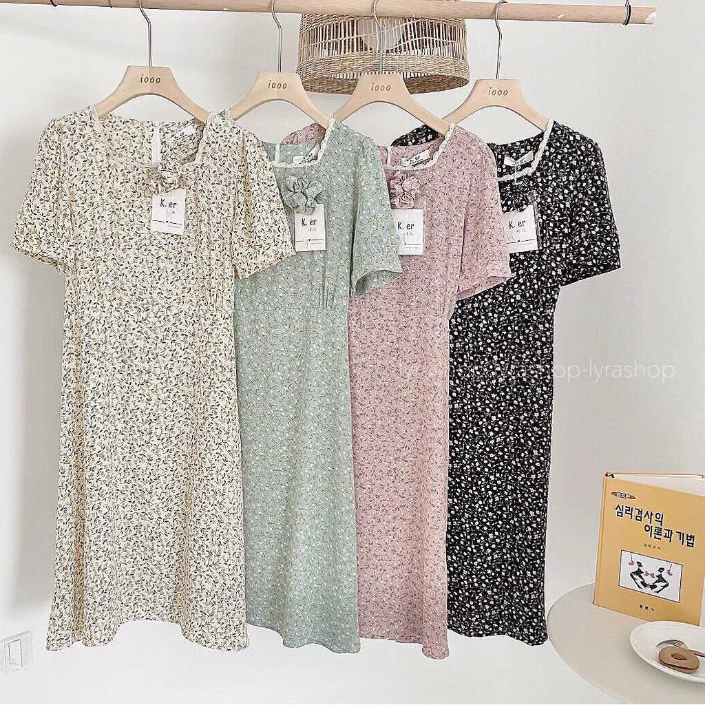 VÁY HOA NHÍ DÁNG DÀI BUỘC DÂY VINTAGE XINH XẮN | BigBuy360 - bigbuy360.vn