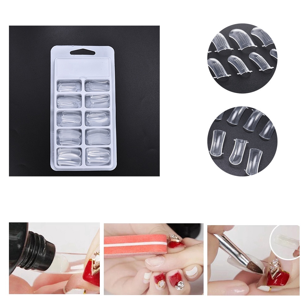 [Hàng mới về] 100 Khuôn móng giả dùng để đắp nối dài móng chuyên dụng chất lượng cao