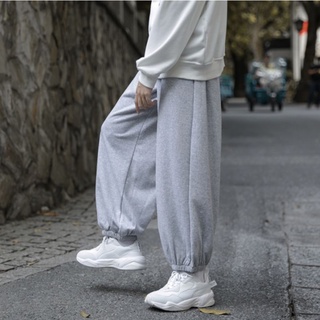 Quân jogger bo gấu,quần ống rộng nam nữ unisex chất nỉ da cá trơn