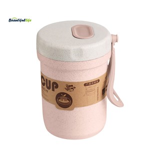 Cốc uống nước lúa mạch 300ml nhiều màu
