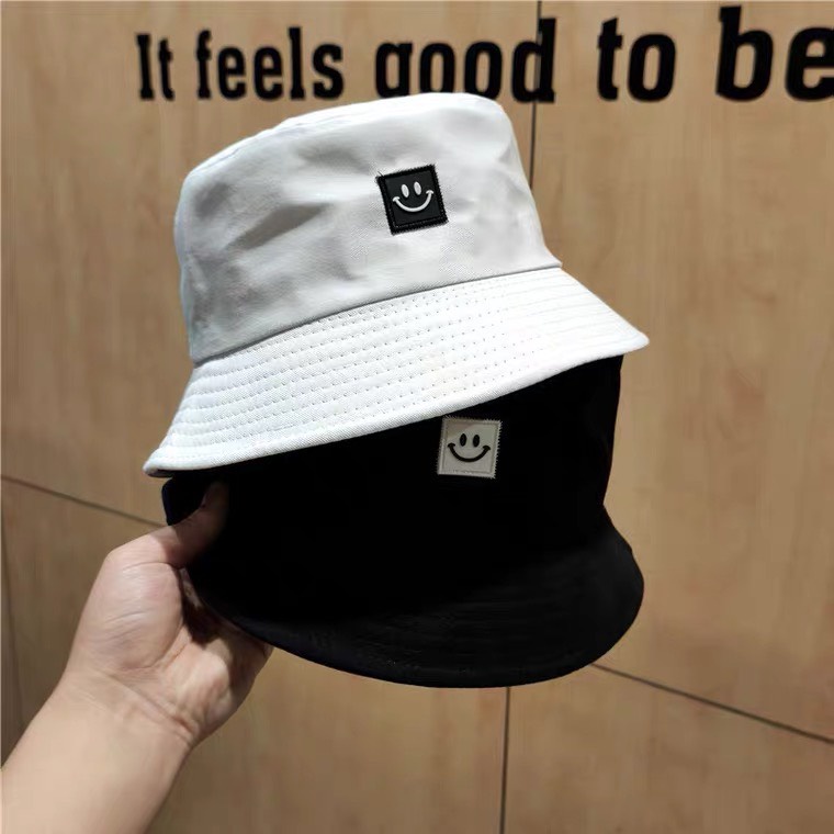 Mũ Bucket vành tròn mặt cười smile phong cách Hàn Quốc - M32