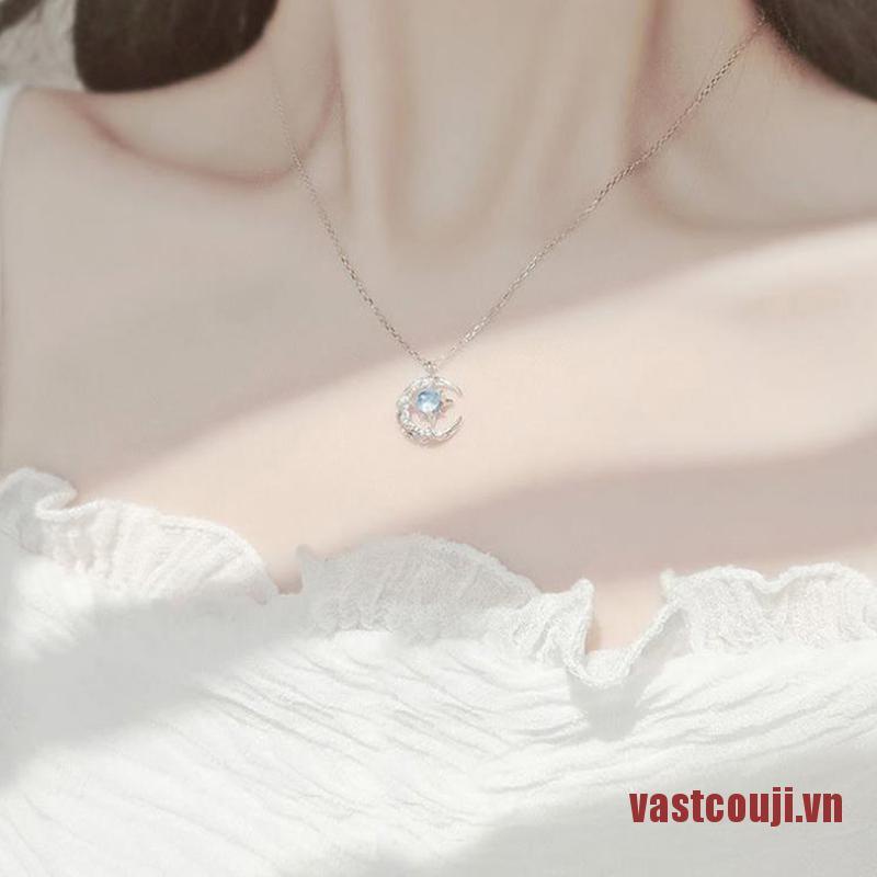 Vòng cổ Mặt Trăng Và Ngôi Sao Đính Đá Thời Trang