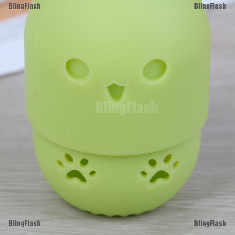 (hàng Mới Về) Hộp Đựng Mút Trang Điểm Bằng Silicon Mềm Hình Quả Trứng Giá Đỡ | BigBuy360 - bigbuy360.vn