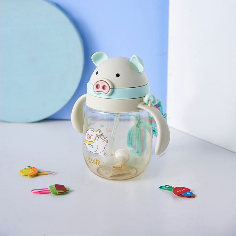 [Mã 155FMCGSALE giảm 7% đơn 500K] (Tặng 1 cọ rửa ống hút ) Bình tập uống,bình tập hút cho bé 280-350ml Goodbabyvn
