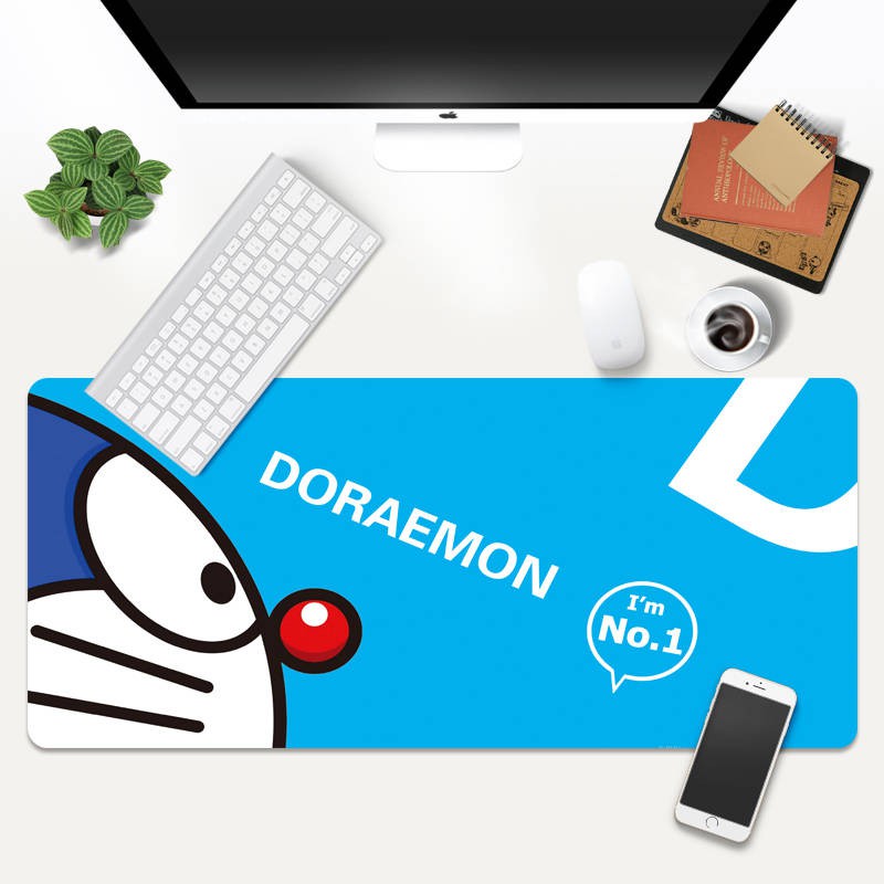Thảm Lót Chuột Cỡ Lớn In Hình Doraemon Dễ Thương Giặt Được Tiện Dụng