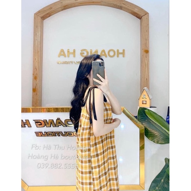 Đầm Caro Vàng Maxi Mát Đẹp❤️freeship ❤️ ảnh thật | WebRaoVat - webraovat.net.vn