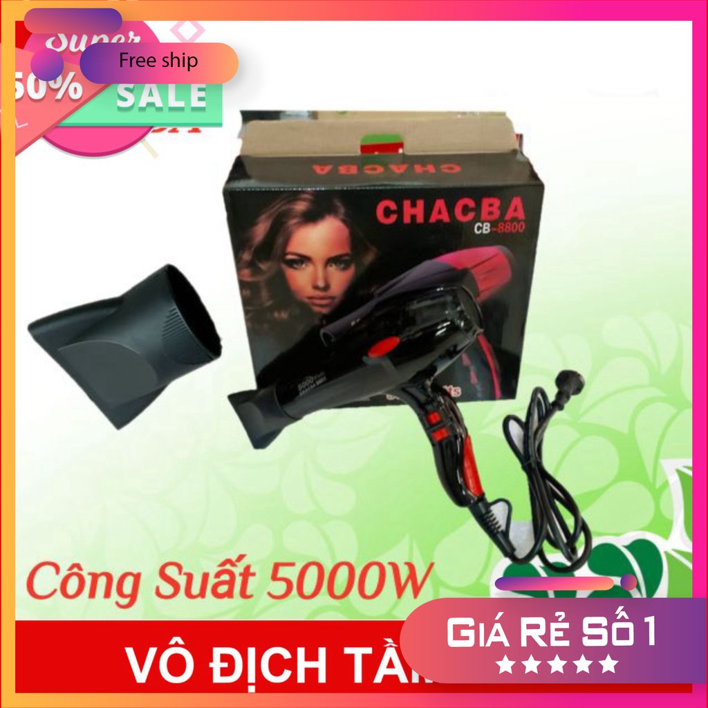 Máy Sấy Tóc Cao Cấp Nhập Khẩu Dùng SALON Tóc CHAOBA 8801 Loại 5000W  giảm giá 50% mua ngay nhanh tay ngay hôm nay giảm g