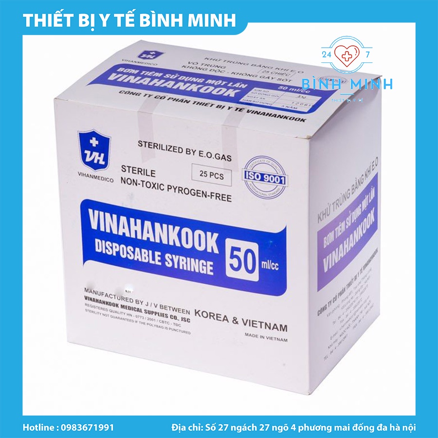 BƠM KIM TIÊM SỬ DỤNG MỘT LẦN VINAHANKOOK CÁC LOẠI