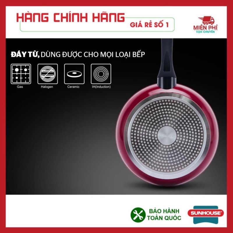 Chảo Đá hoa cương đáy từ sunhouse size 26cm,28cm hàng chính hãng giá tốt