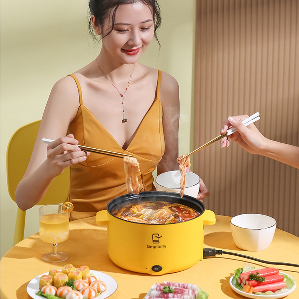 [ HÀNG MỚI ] Nồi Lẩu Điện Đa Năng Simplicity Dung Tích 2.7-3.2L Cao Cấp Chính Hãng Bảo Hành 6 Tháng 1 Đổi 1 TẶNG QUÀ