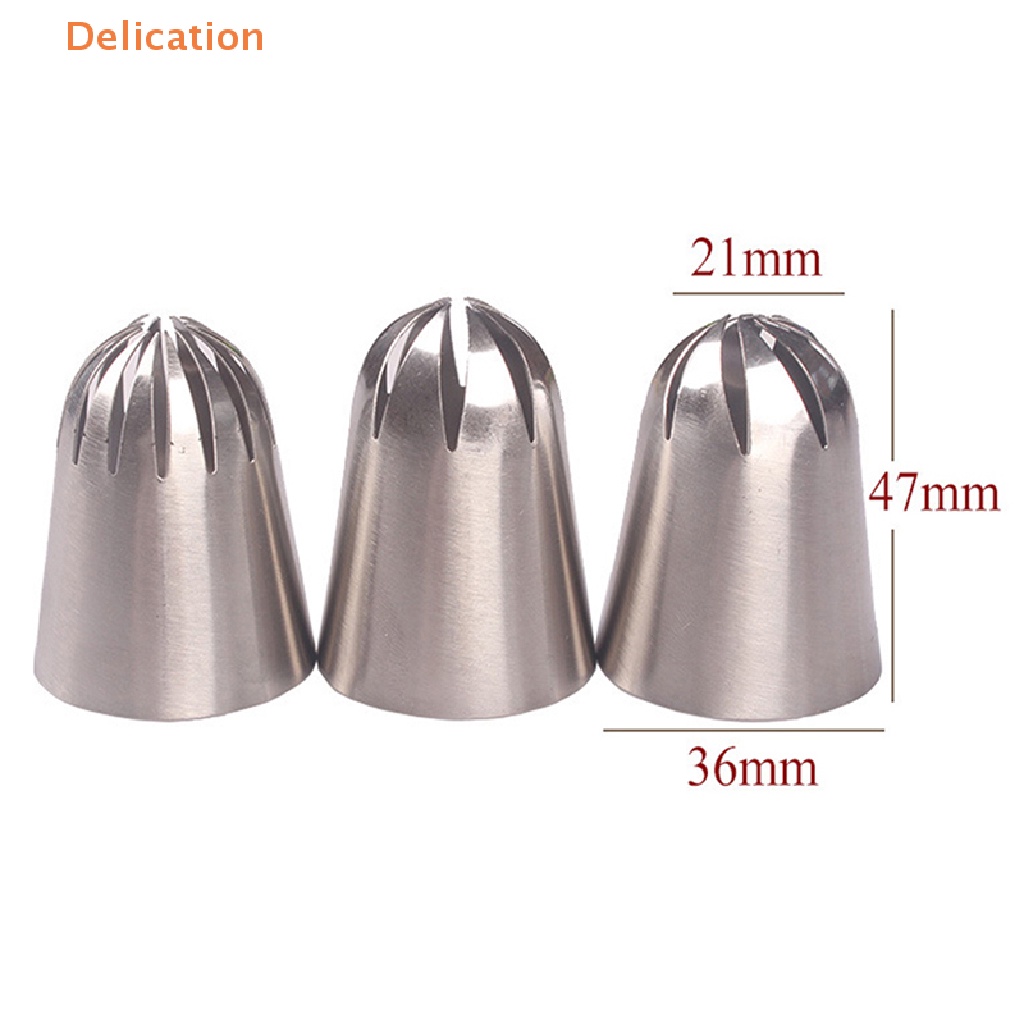 Set 3 Đầu Bắt Kem Trang Trí Bánh Bằng Thép Không Gỉ Tiện Dụng