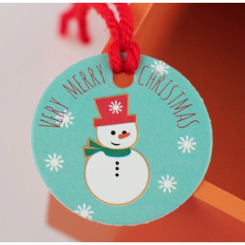 Set 10 tag gắn túi bánh, hộp bánh trang trí chủ đề Giáng sinh, noel, xmas