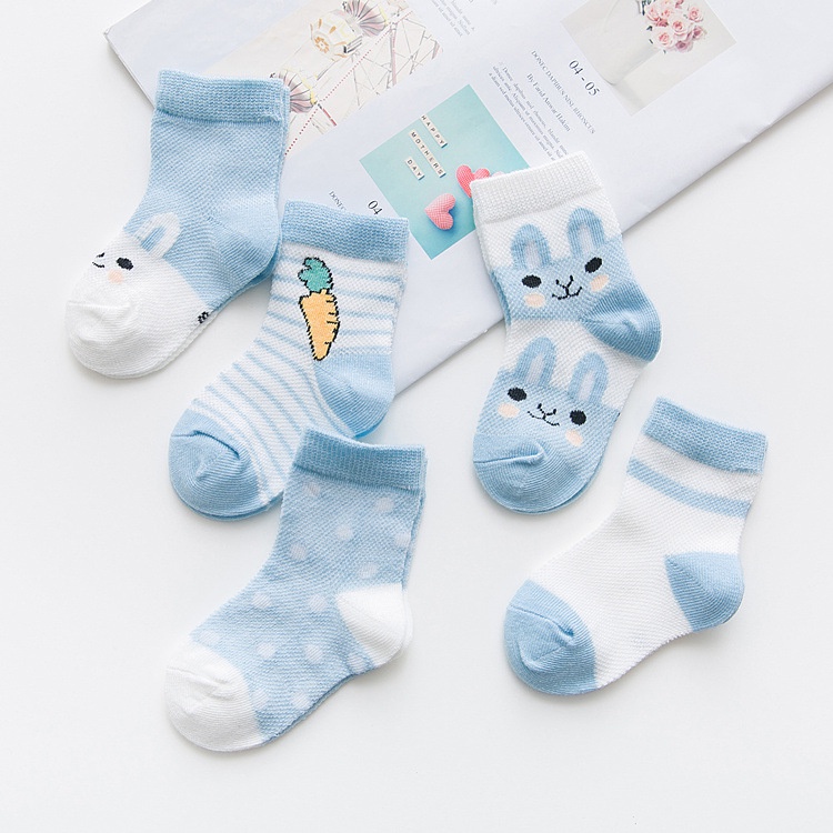 Tất cho bé hình hoạt họa dễ thương, chất cotton thoáng khí, co giãn tốt cho bé trai và bé gái TA458