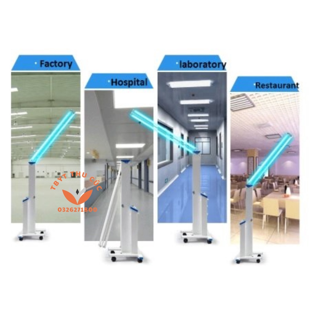 Đèn tiệt trùng di động FY-30DC có điều khiển -Đèn UV di động