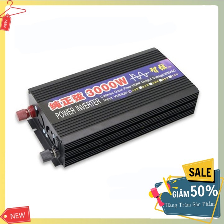 Bộ Đổi Nguồn 24V Lên 220V 3000W Sin Chuẩn