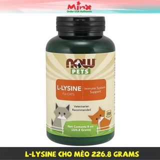 L-Lysine cho Mèo 226.8 g - Now Lysine for Pets - hỗ trợ điều trị herpes thumbnail