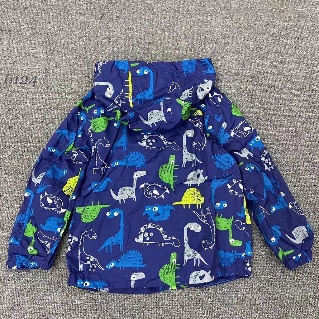 Áo khoác gió trẻ em họa tiết, áo gió 2 lớp cho bé trai bé gái, áo khoác nhẹ, áo gió lót cotton trẻ em