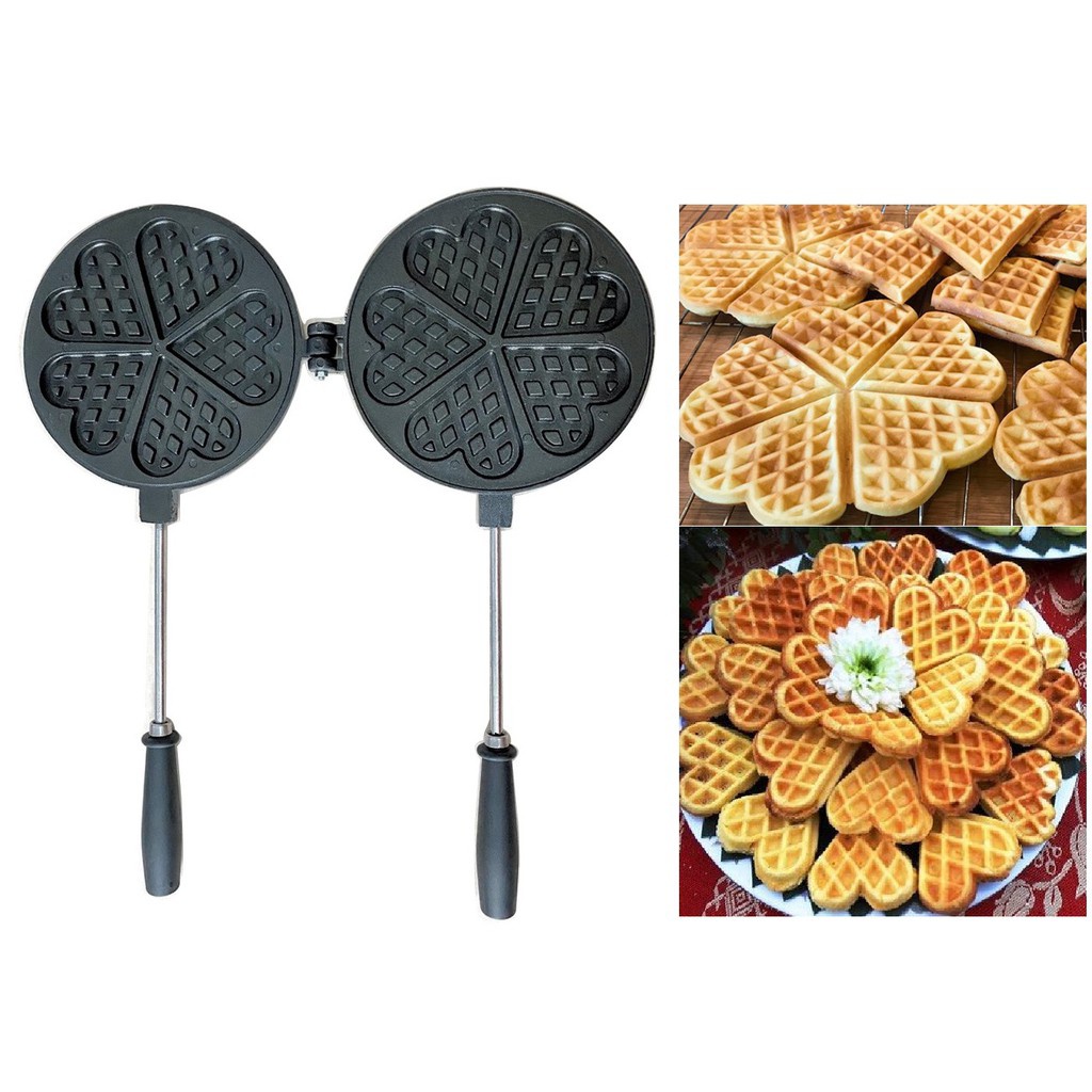 Khuôn bánh tàn ong tim chống dính bằng gang Vạn Lợi