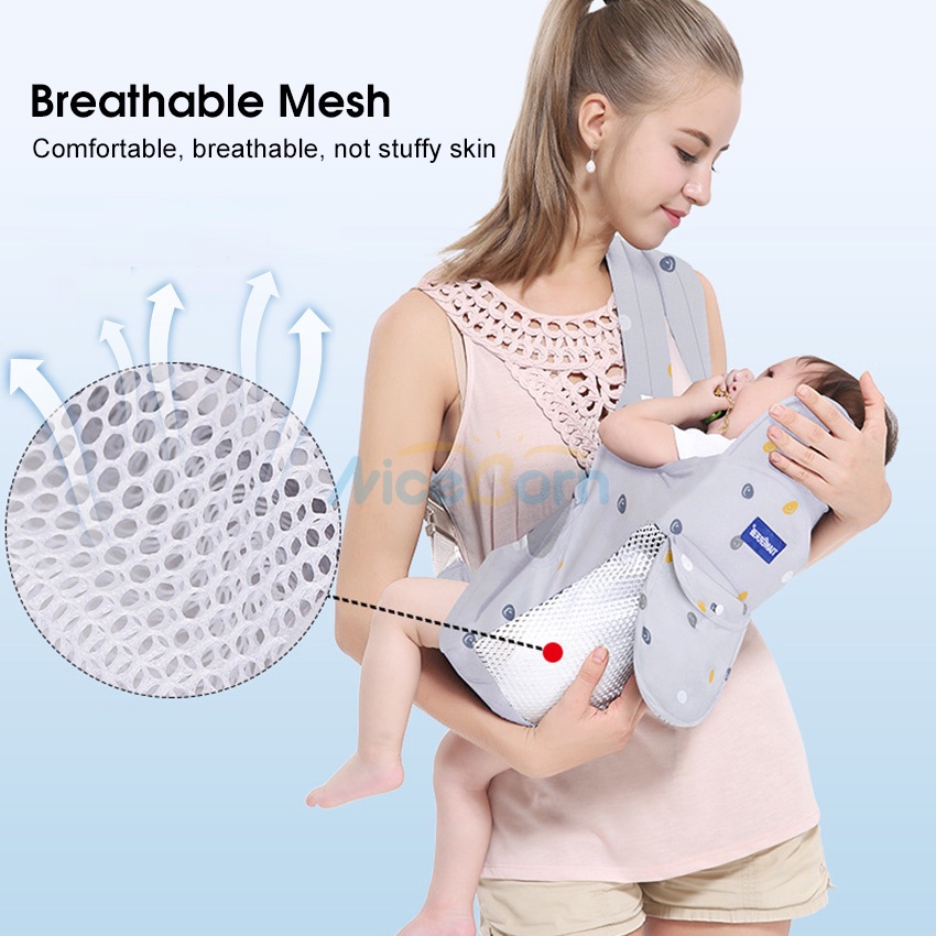 Đai Địu Em Bé Trước Và Sau Lưng Thiết Kế Nhẹ Nhàng Thoáng Khí Kèm Ghế Ngồi Có Thể Tháo Rời