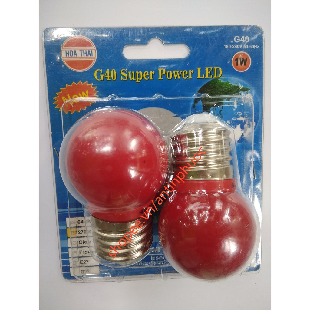 2 Bóng đèn led chanh 1w Hòa Thái - đèn trang trí bàn thần tài-  Giá cho 1 vĩ 2 bóng