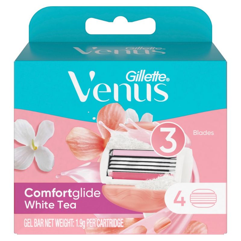 Gillette Venus Comfortglide - Hộp 4 lưỡi/đầu dao cạo thay thế -Hàng Úc