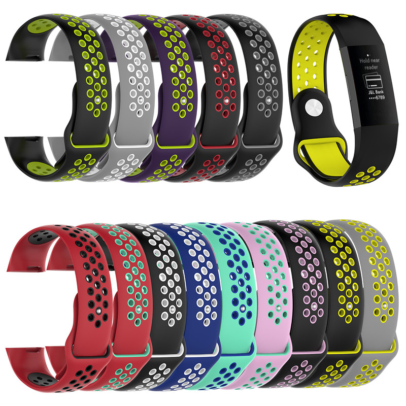 Fitbit Charge 3 4  Dây Đeo Thay Thế Chất Liệu Silicon Màu Trơn Cho Fitbit Charge 3 / Charge 4 Fitbit Charge3 Charge4