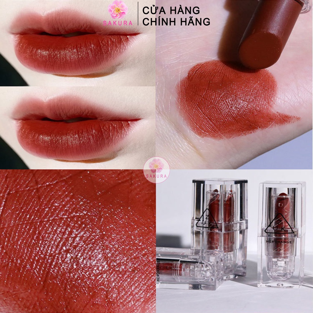 Son Thỏi Lì HERORANGE Bản Dupe 3CE nhỏ gọn sang trọng Nội Địa Trung SAKURA