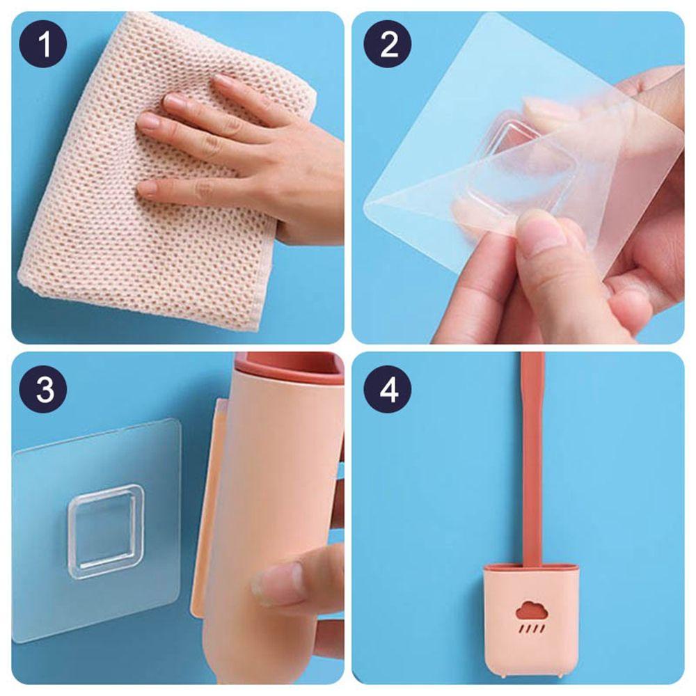 Bàn Chải Vệ Sinh Toilet Đầu Phẳng Gắn Tường Bằng Silicone Chống Trượt Dễ Lau Chùi