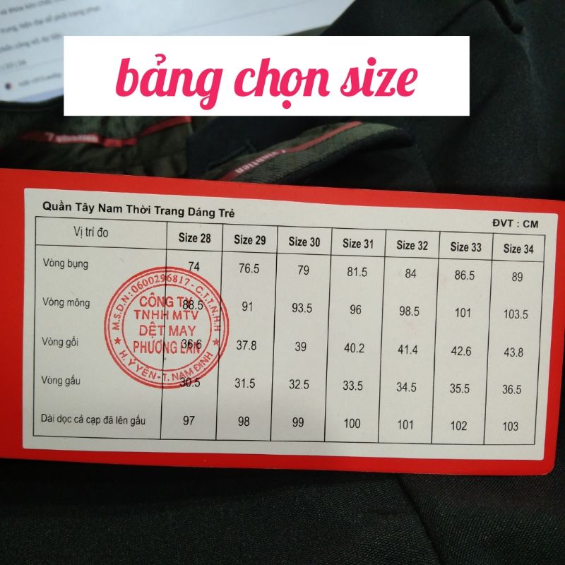 Quần Tây Xanh Đen Dáng Ôm Body Vĩnh Tiến Luxury 375
