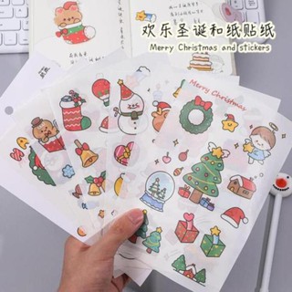 Bộ 6 miếng sticker giáng sinh noel 2020 (kích thước 13*22cm)
