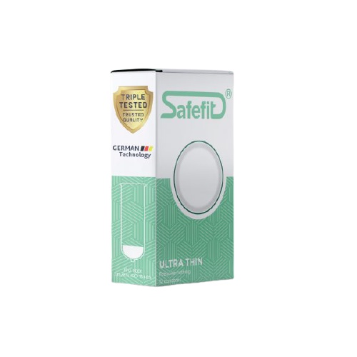 [ GIÁ SỈ ] - Bao cao su siêu mỏng, ôm thắt , tạo cảm giác chân thật Safefit Ultrathin - Hộp 3 cái hoặc 12 cái