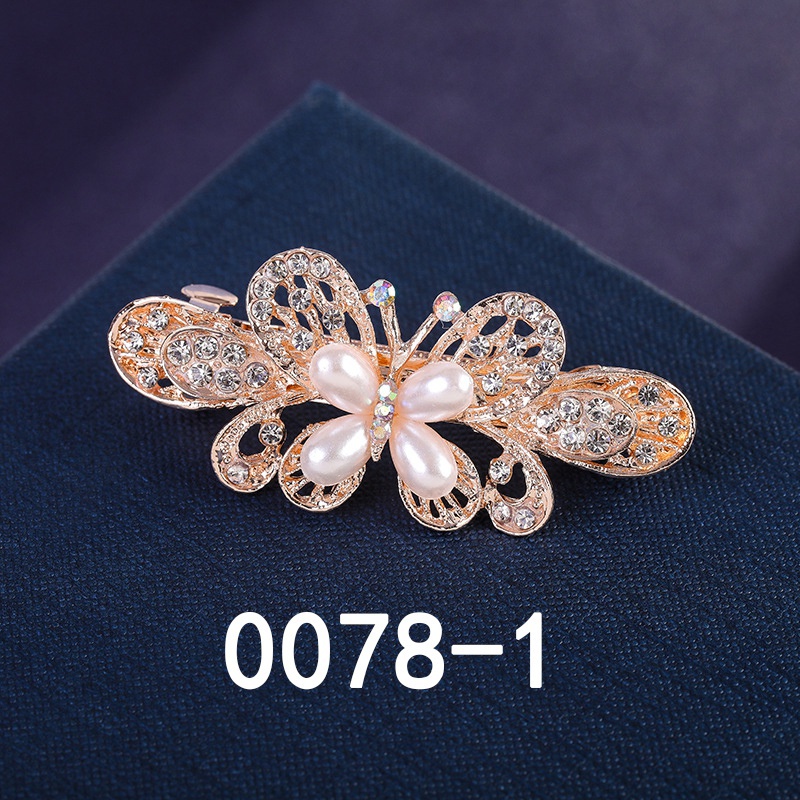 Kẹp Tóc Hoa Sen Đính Ngọc Trai 6cm Cho Nữ
