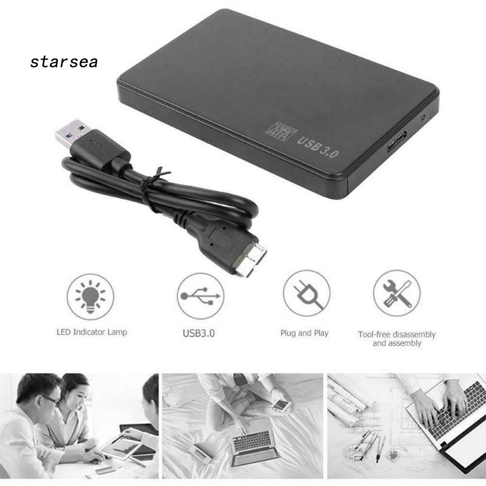 Hộp đựng ổ cứng ngoài HDD SATA 2.5inch USB 3.0/2.0 5gbps cho PC