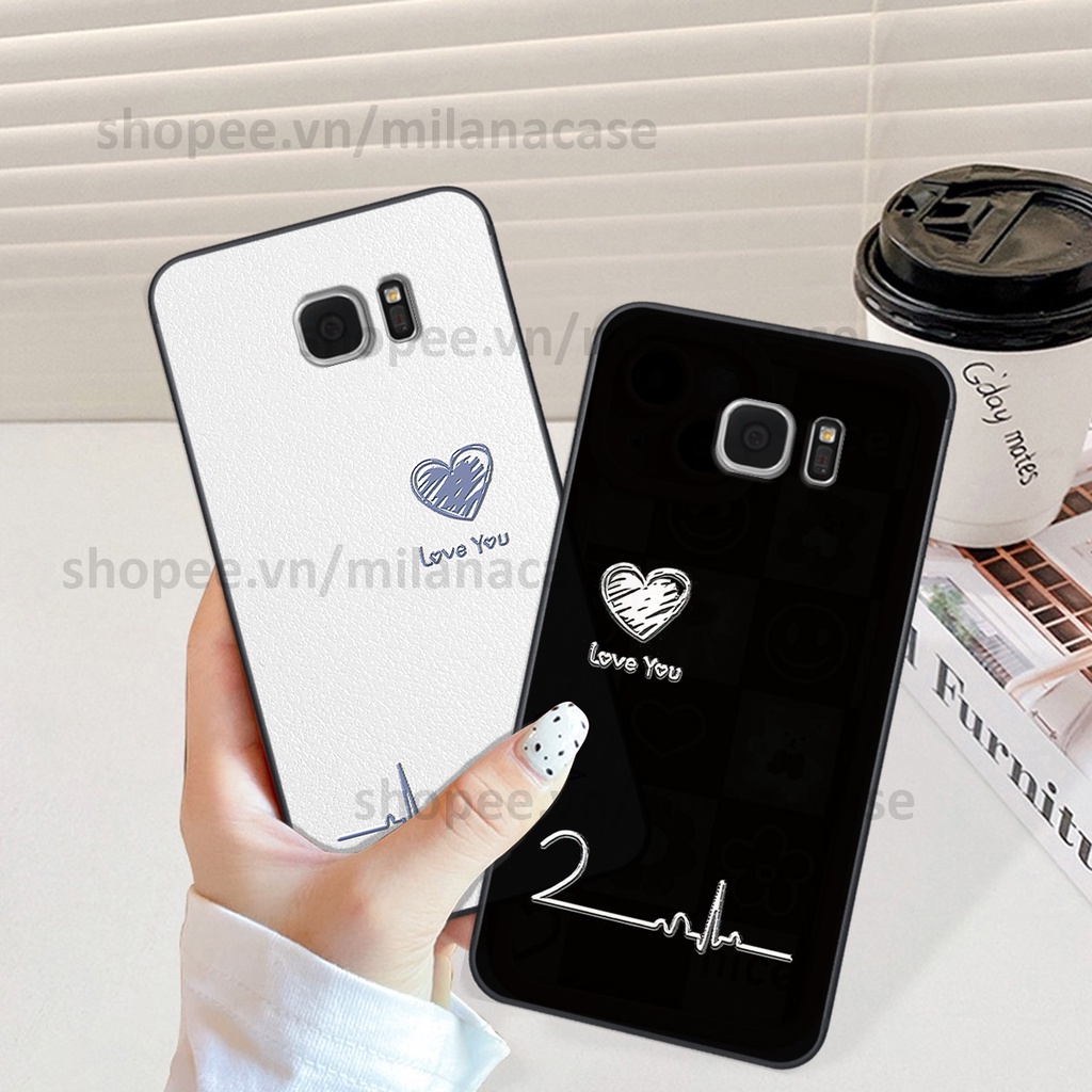 Ốp Samsung S6 / S6 EDGE / S7 / S7 EDGE in hình caro trái tim siêu đẹp, siêu nét đầy phong cách cá tính