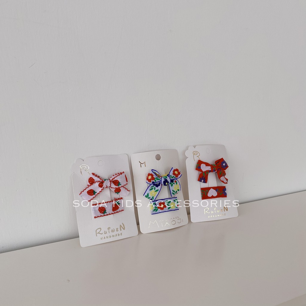 Set 2 kẹp hoa cho bé gái (Ảnh thật)