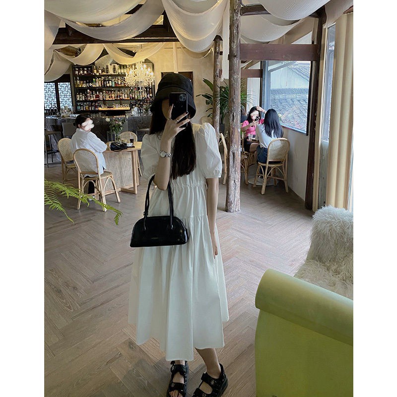 Váy học viện tay phồng ngọt ngào, đáng yêu của phụ nữ mùa hè 2021 mới mang phong cách vintage nhẹ nhàng của phụ nữ "xuất xưởng trong vòng 15 ngày" | BigBuy360 - bigbuy360.vn