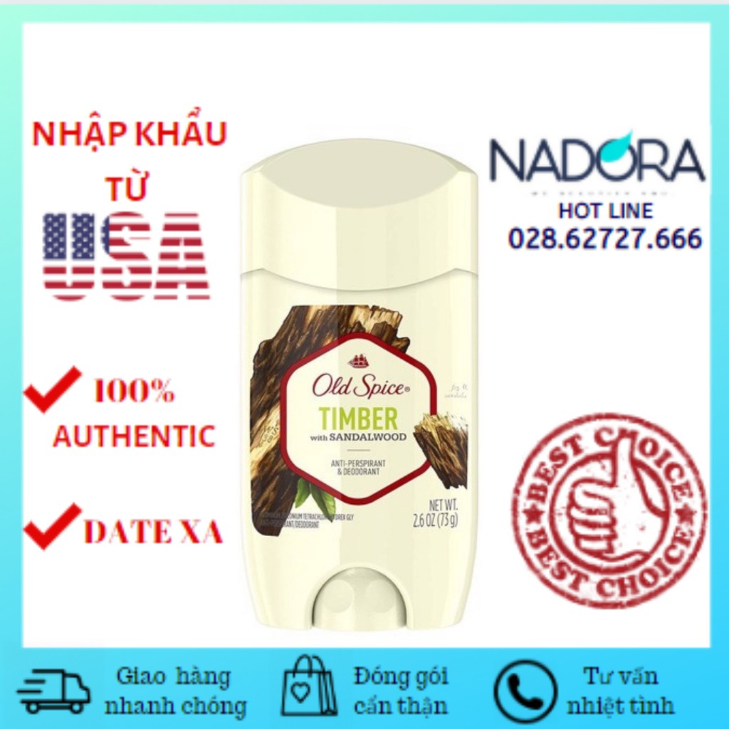 Lăn khử mùi nam Old Spice Timber Whit Sandalwood (73g)