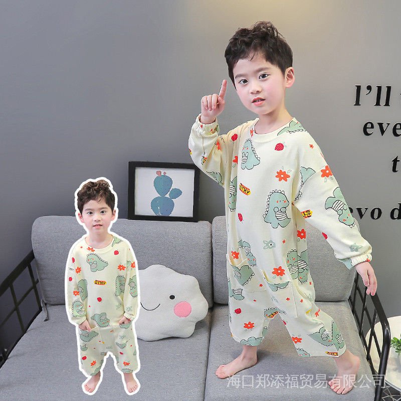 Hàng Mới Về Bộ Đồ Ngủ Liền Thân Thiết Kế Mỏng Thời Trang Mùa Thu Dành Cho Bé Trai Và Bé Gái