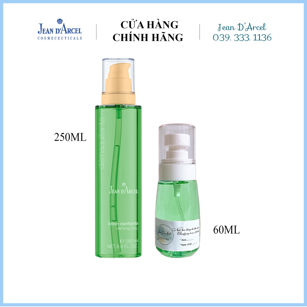 [CHÍNH HÃNG] Nước hoa hồng cho da dầu mụn Jean D'Arcel_ Jean Darcel Clarifying Tonic 60ml