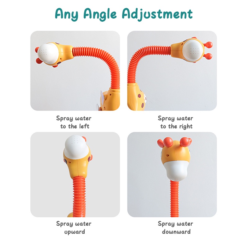 Đồ chơi hươu cao cổ phun nước ZHAN QI TOYS hoạt động bằng điện vui nhộn cho bé khi tắm
