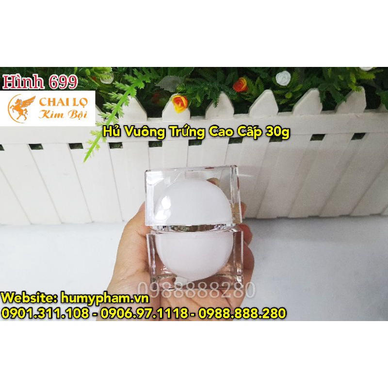 Hủ đựng kem Face - Vuông Trứng 30g cao cấp