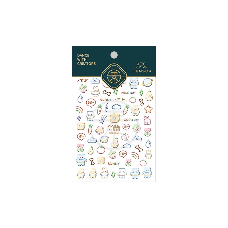 Miếng Dán Trang Trí Móng Tay Họa Tiết Dập Nổi