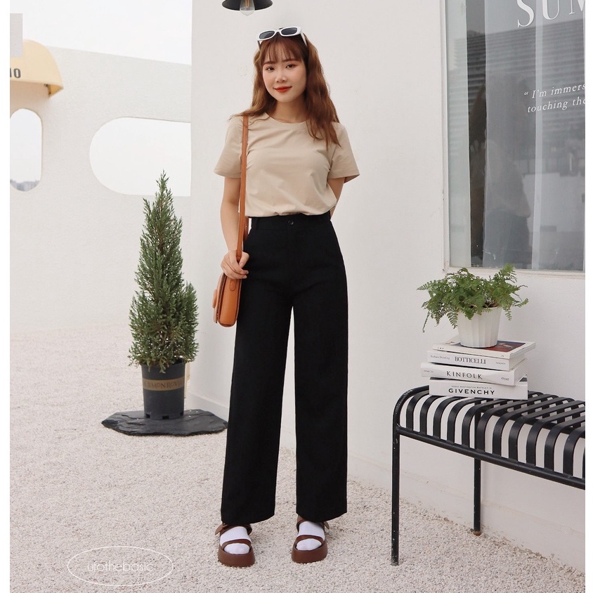 Áo phông nữ trơn Regular Baby Tee form vừa, chất premium cotton cao cấp co dãn - by ufo.thebasic