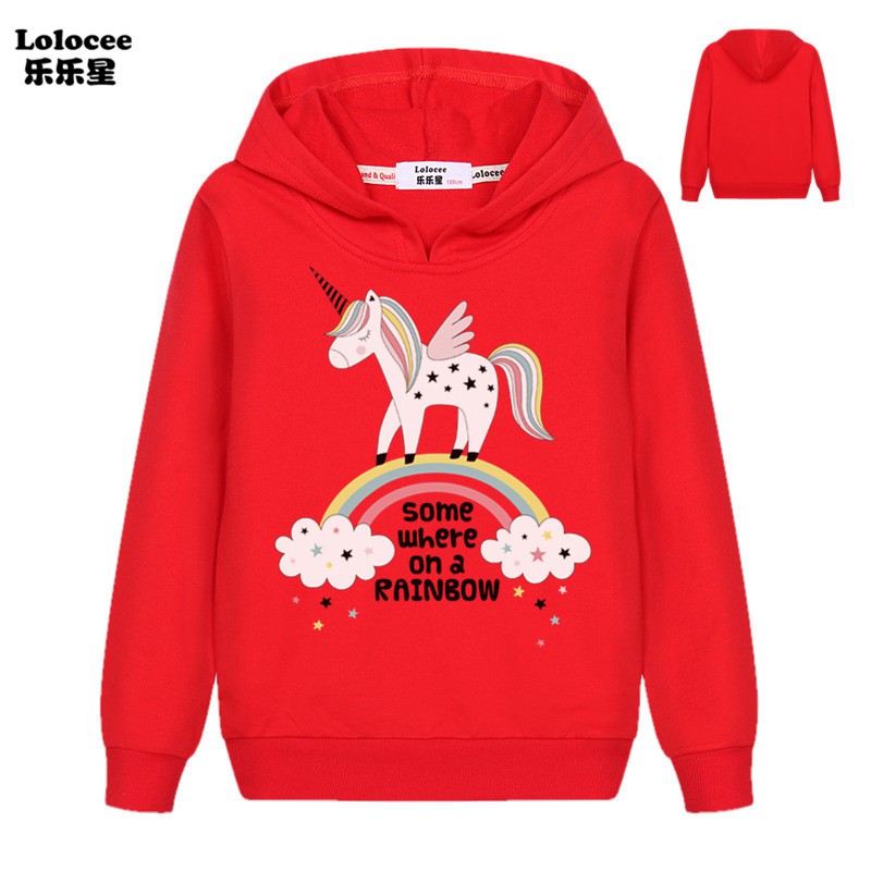 Những chiếc áo hoodie kỳ lân cầu vồng dễ thương cho bé gái