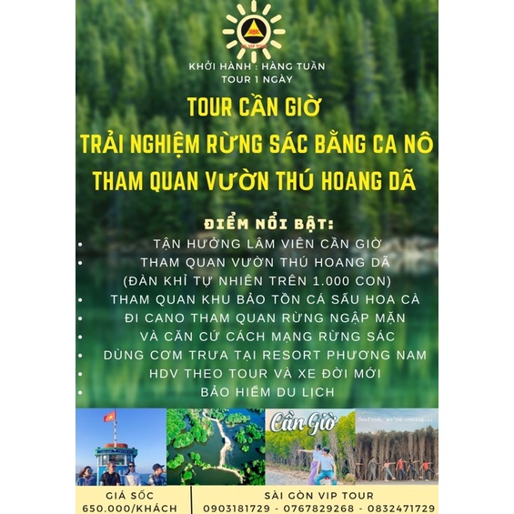 Tour du lịch trọn gói 1 ngày siêu tiết kiệm