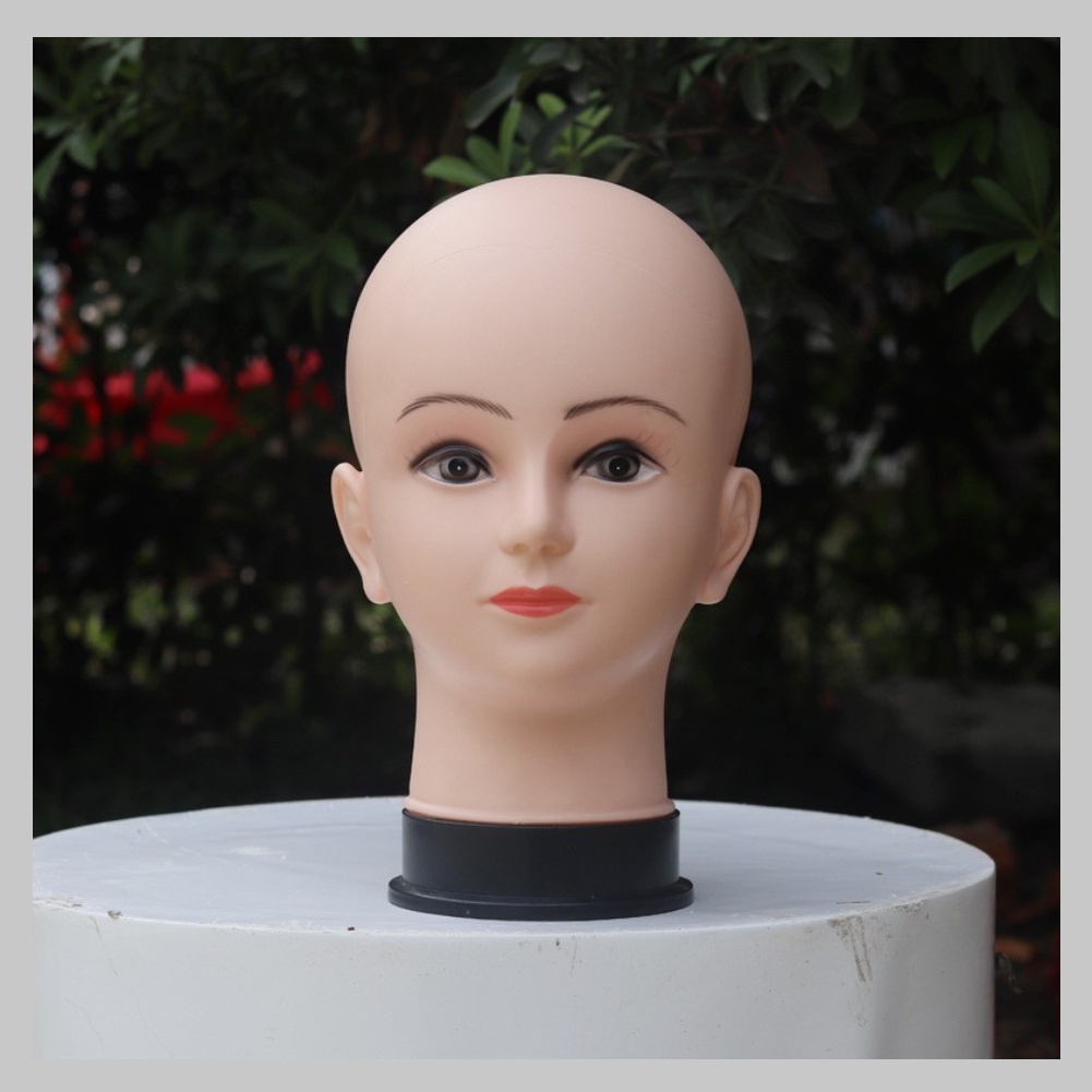 Fluorine073 Hình nộm mềm Đầu massage Trang điểm Thực hành người mẫu đào tạo thẩm mỹ Tóc giả Màn hình mũ