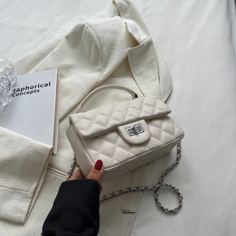 Túi Xách Đeo Chéo Hình Vuông Nhỏ Thêu Họa Tiết Đính Kim Cương Bán Chạy